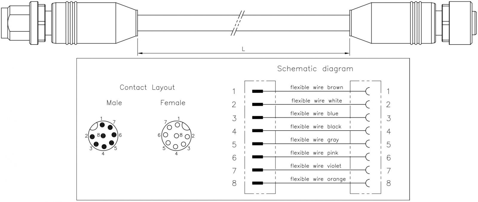 כבל לסנסורים TE CONNECTIVITY 2273115-4